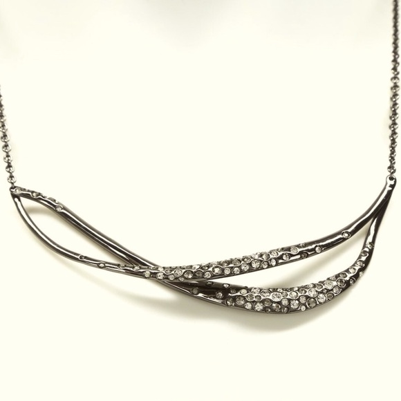 Alexis Bittar Miss Havisham Necklace Crystal Encrusted Intertwined Pendant - Picture 5 of 7